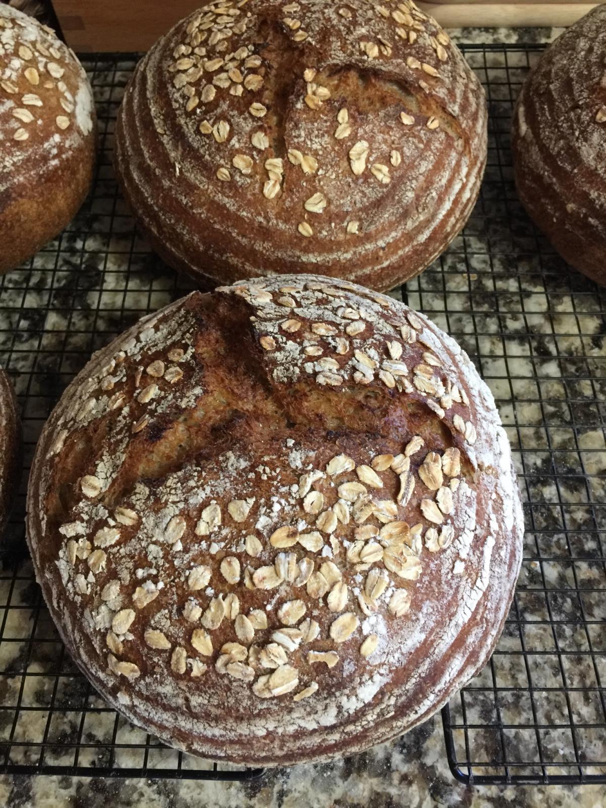 Honey Spelt Oat Porridge Sourdough | The Fresh Loaf