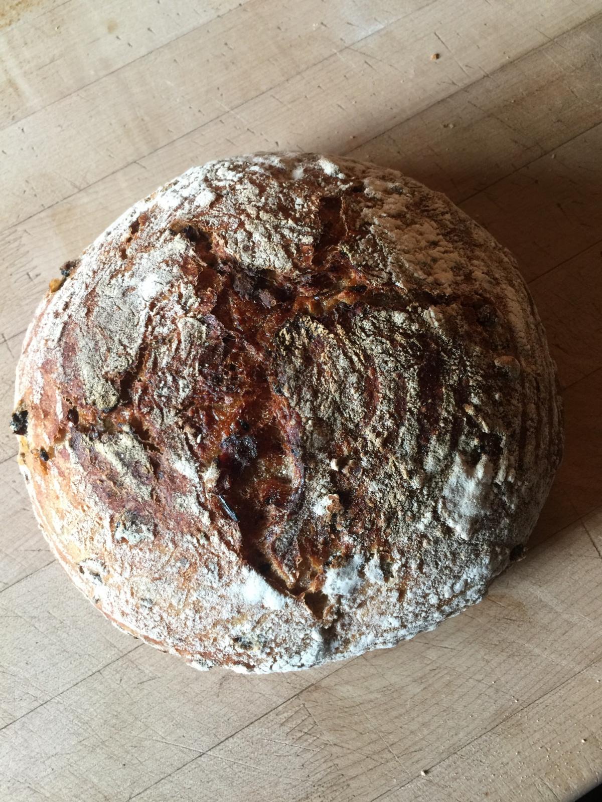 Cranberry Currant Sourdough with Wild Rice and Pumpkin Seeds The