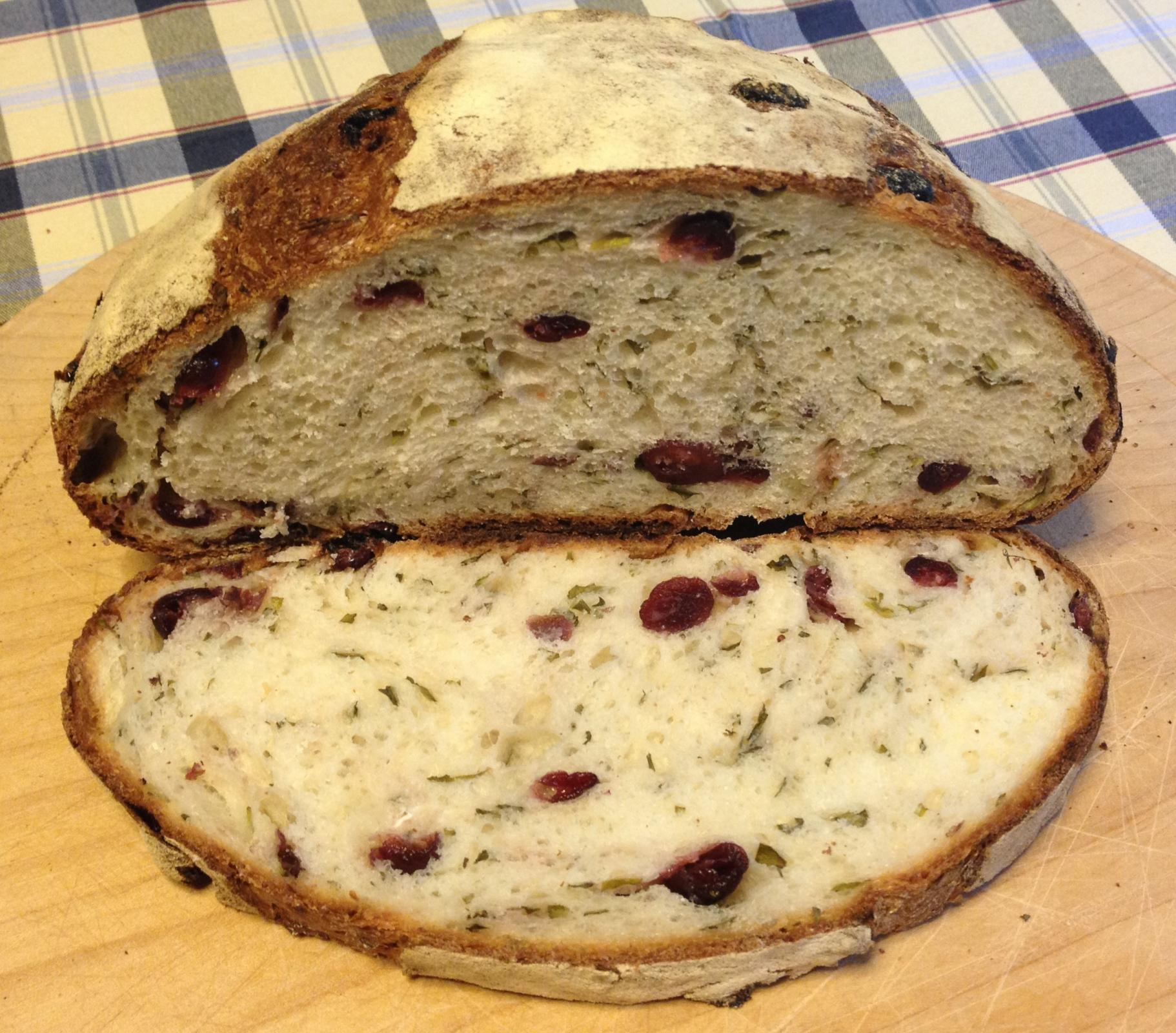 Tarragon and Cranberries Bread The Fresh Loaf