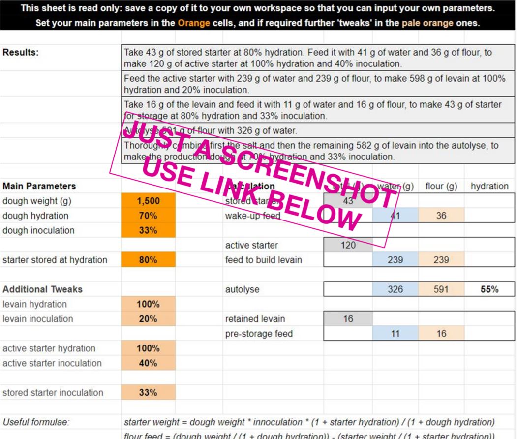sourdough system calculator The Fresh Loaf