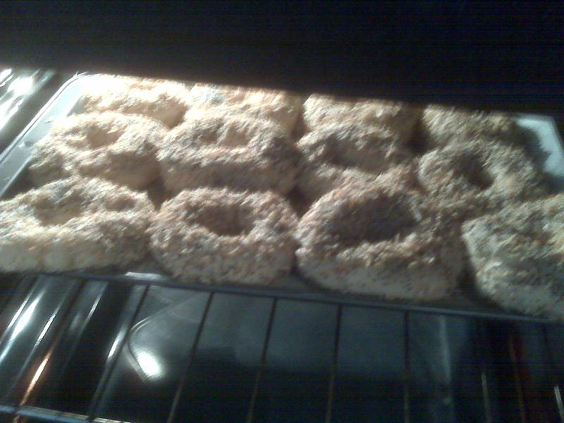 In the oven!