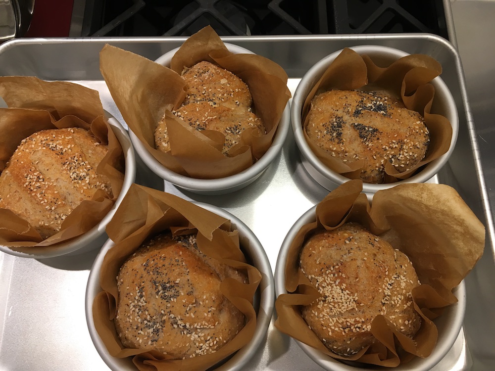 Baked mini breads