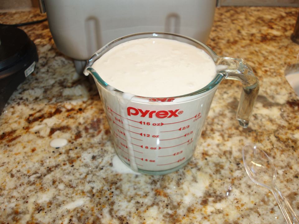 Measuring Cup with Sourdough Starter