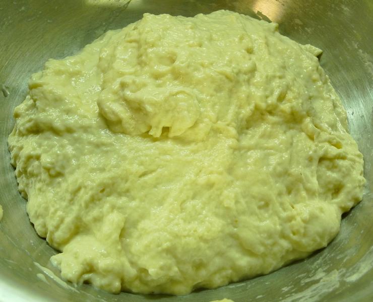 Slack dough after kneading.