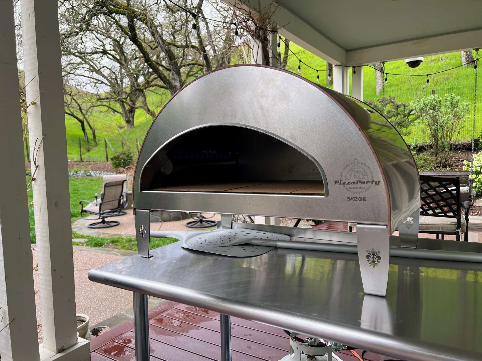 Outdoor gas oven italian pizza oven Pizza Party Emozione