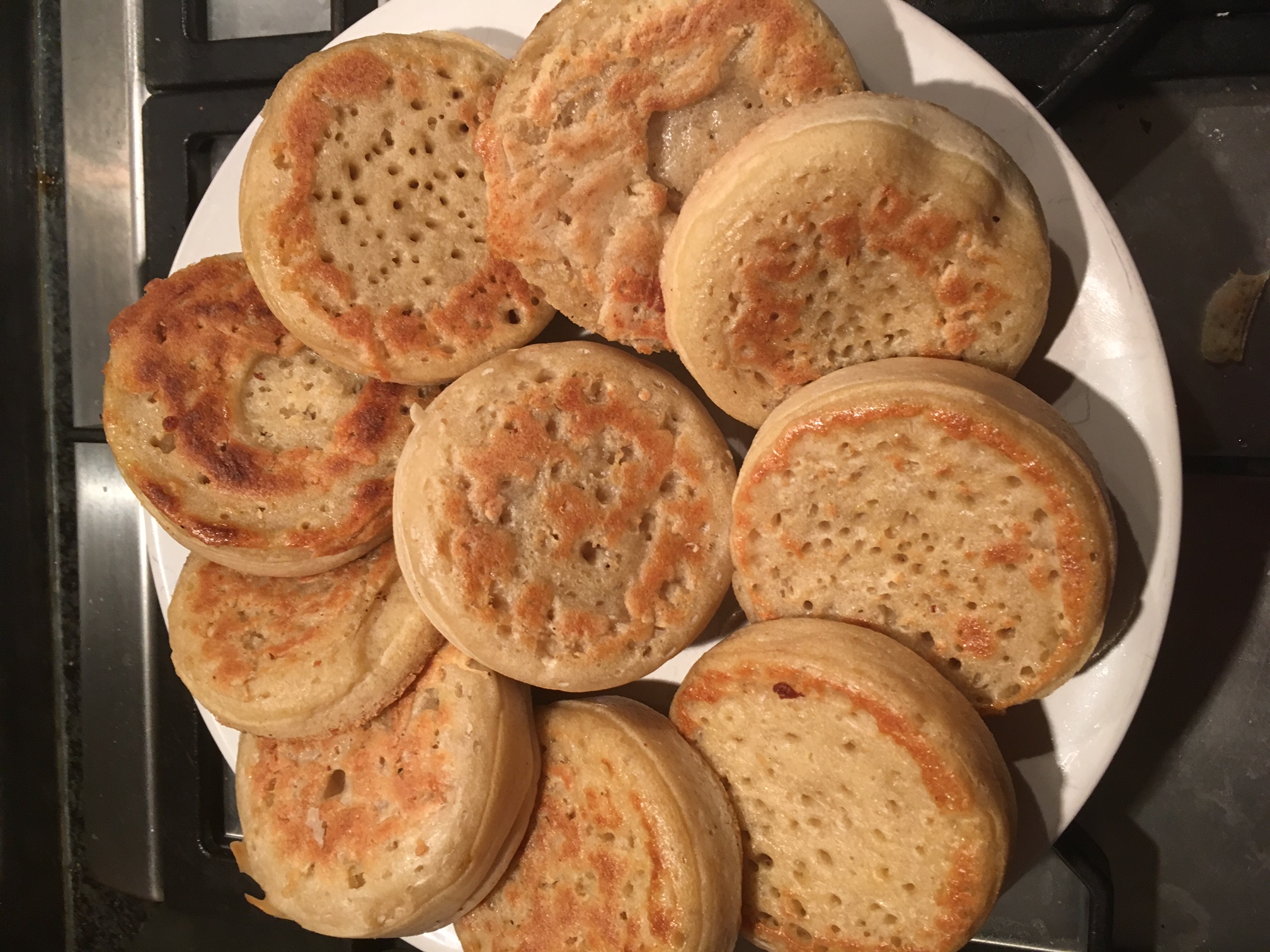 Crumpet / Pikelet perfection ( I am from Birmingham where we call them pikelets ;-) )