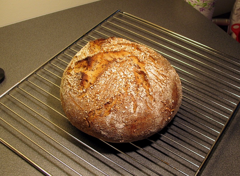Flax seed rye bread