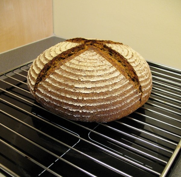 Side view of Schwarzbrot