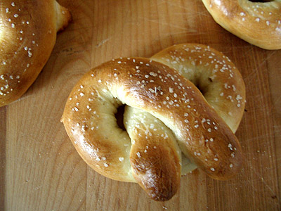 Pretzels And Mustard. pretzel alone