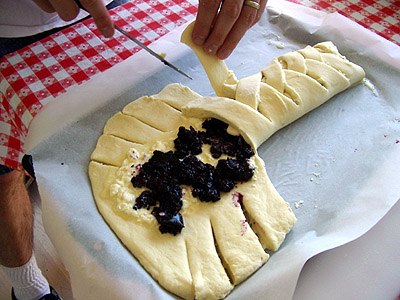 rolling the dough