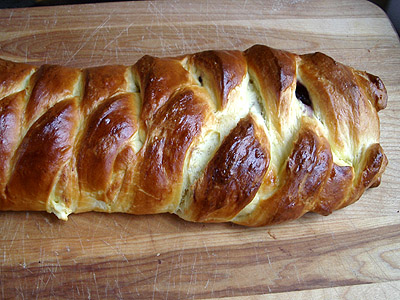 baked blueberry braid