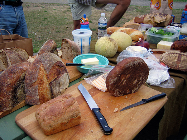 table full on bread