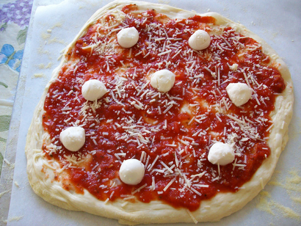 Pizza with cheese