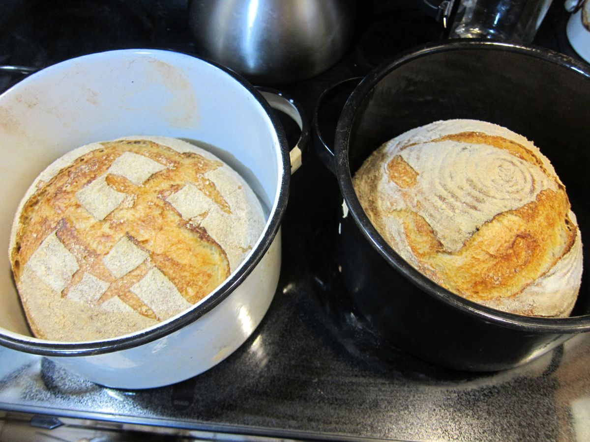 pots coming out of the oven