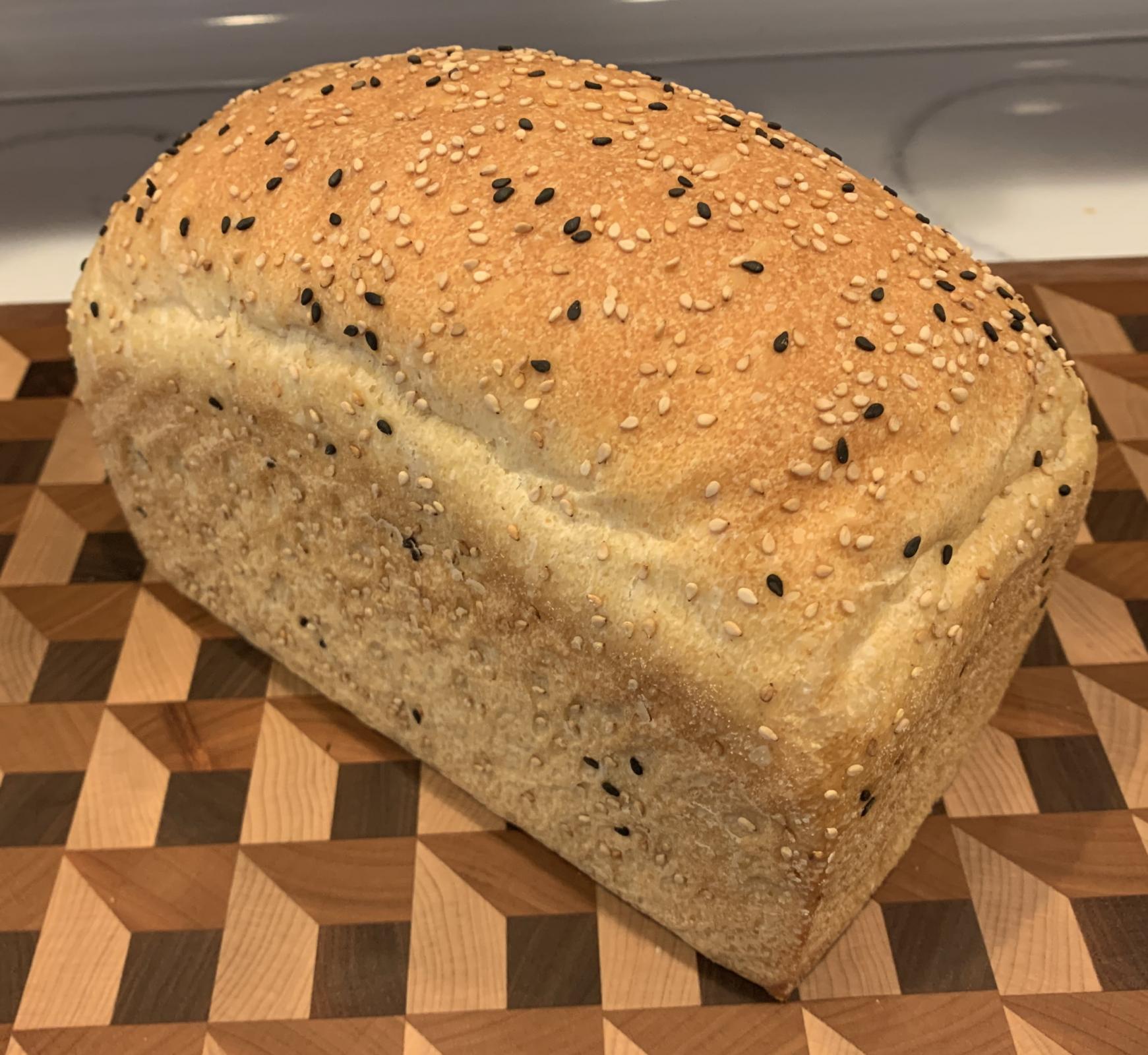Semolina Sandwich Loaf with Sesame Seed Crust The Fresh Loaf