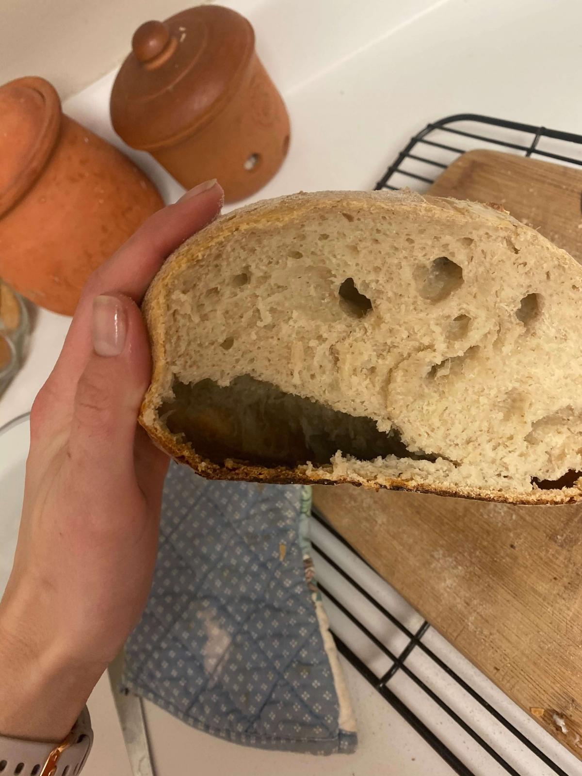 Giant holes in loaf :(
