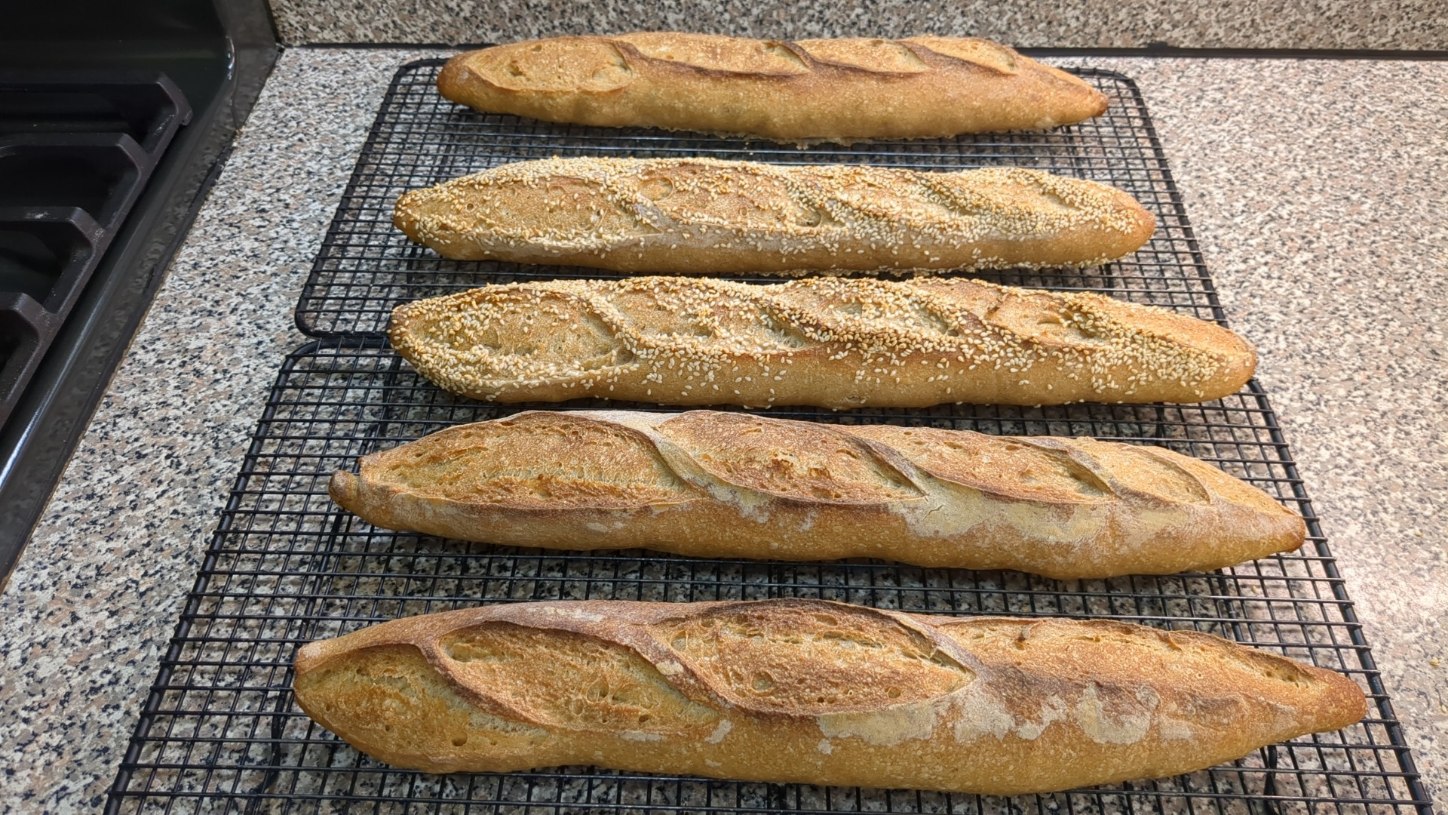 Happy Christmas - Baguette bake. Watched over like a hawk!