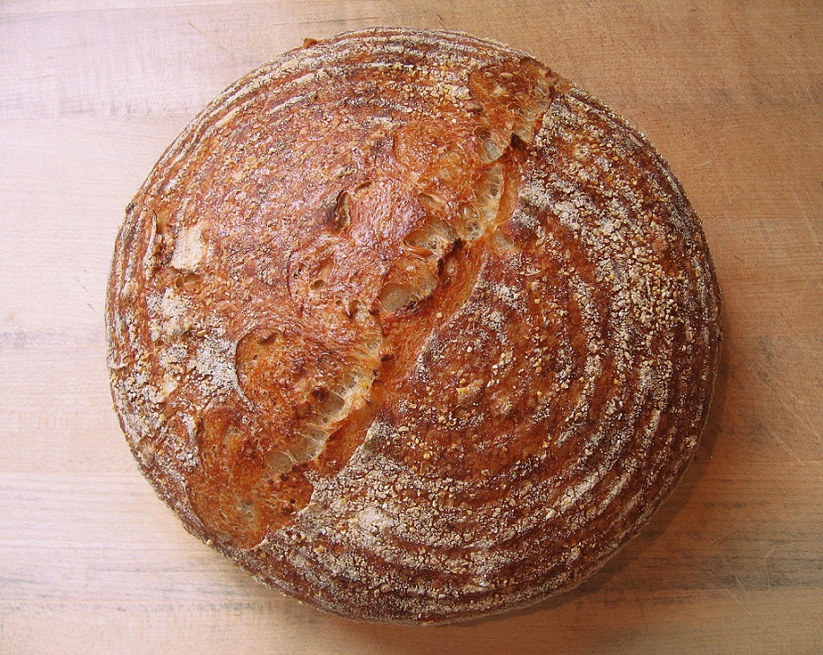 Sunflower seeded Tartine polenta bread The Fresh Loaf