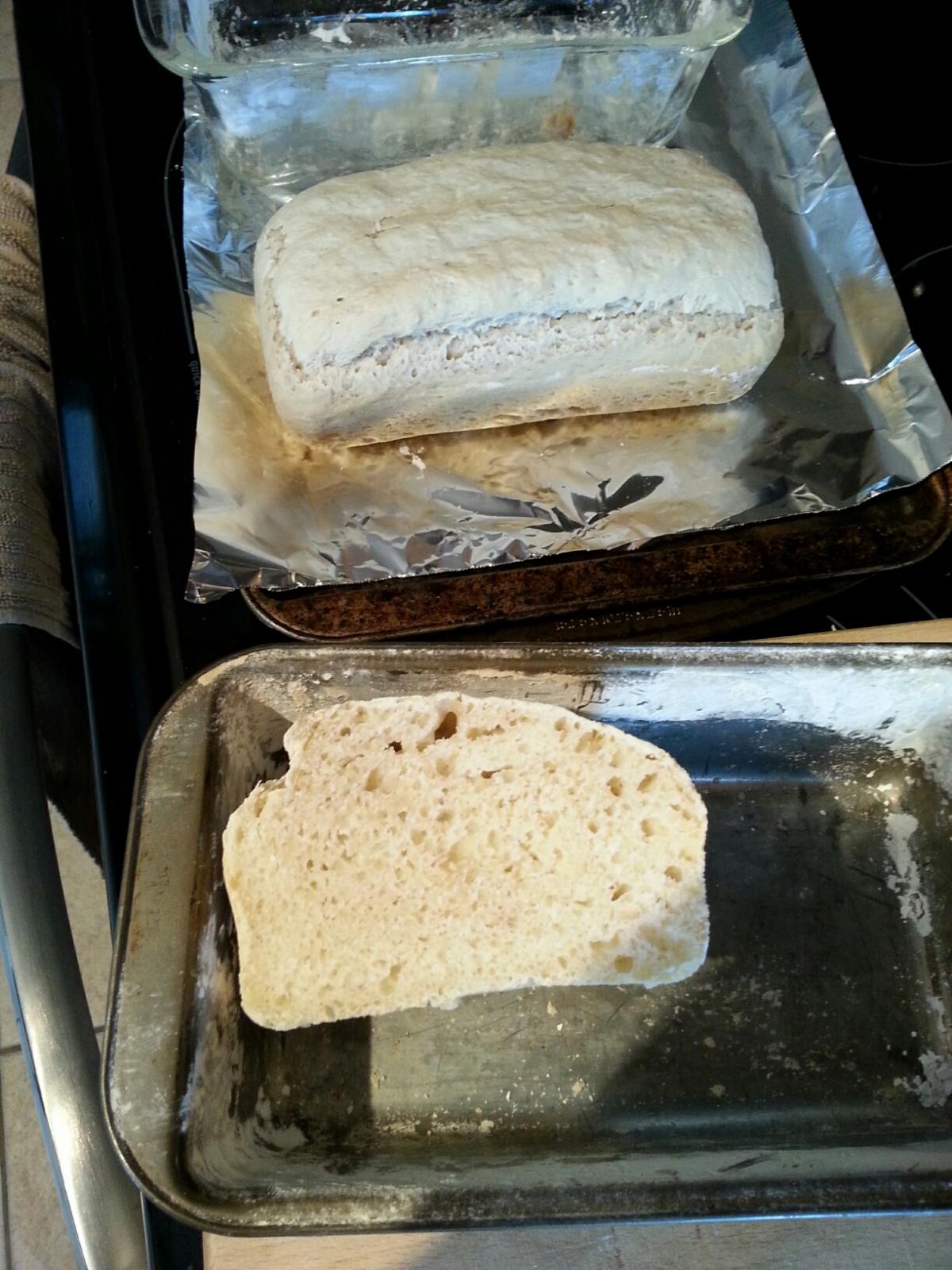 Yeasty bitter taste to my first first loafs.