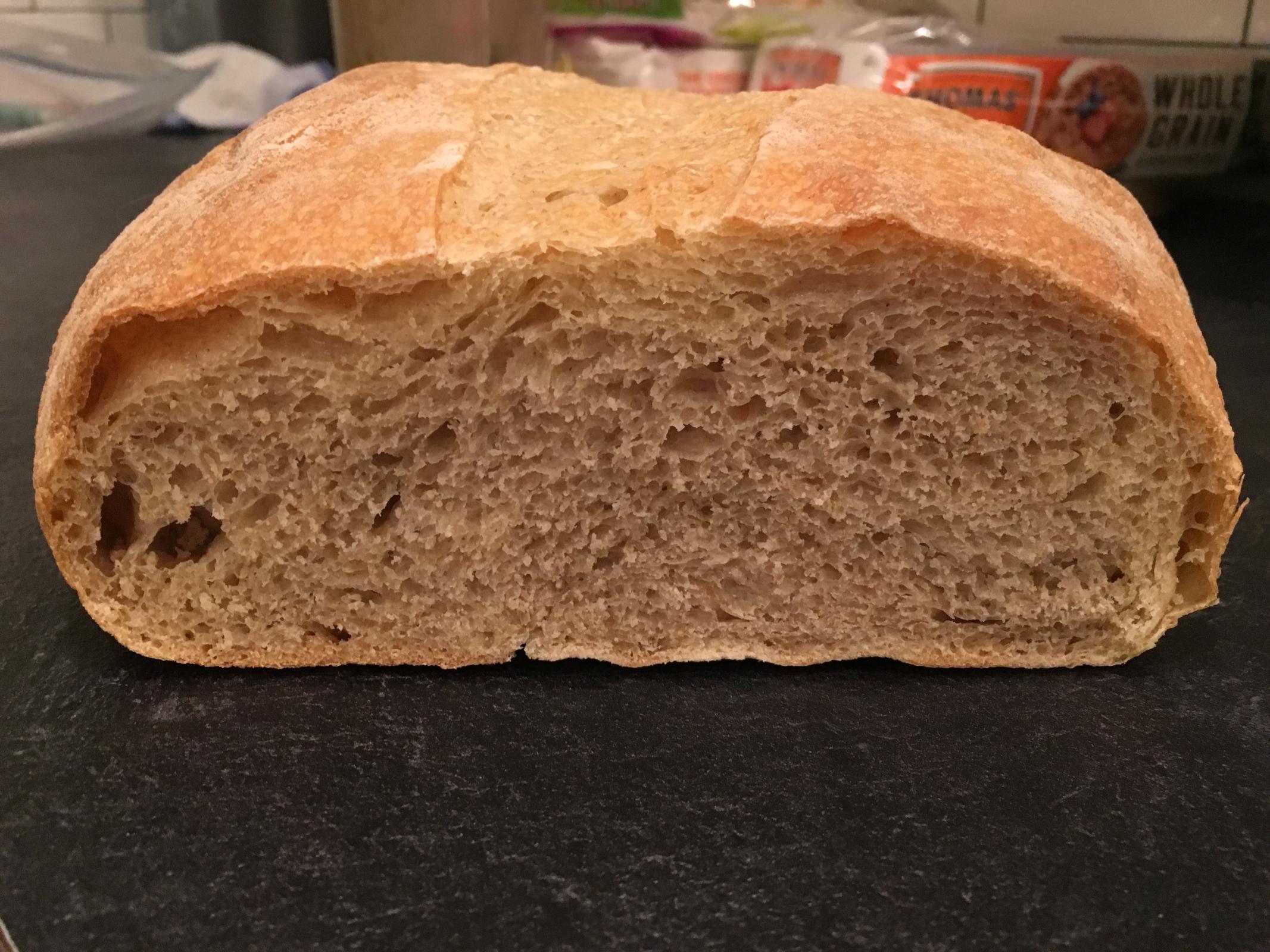 Latest attempt at "sandwichable" loaf without a pan The Fresh Loaf