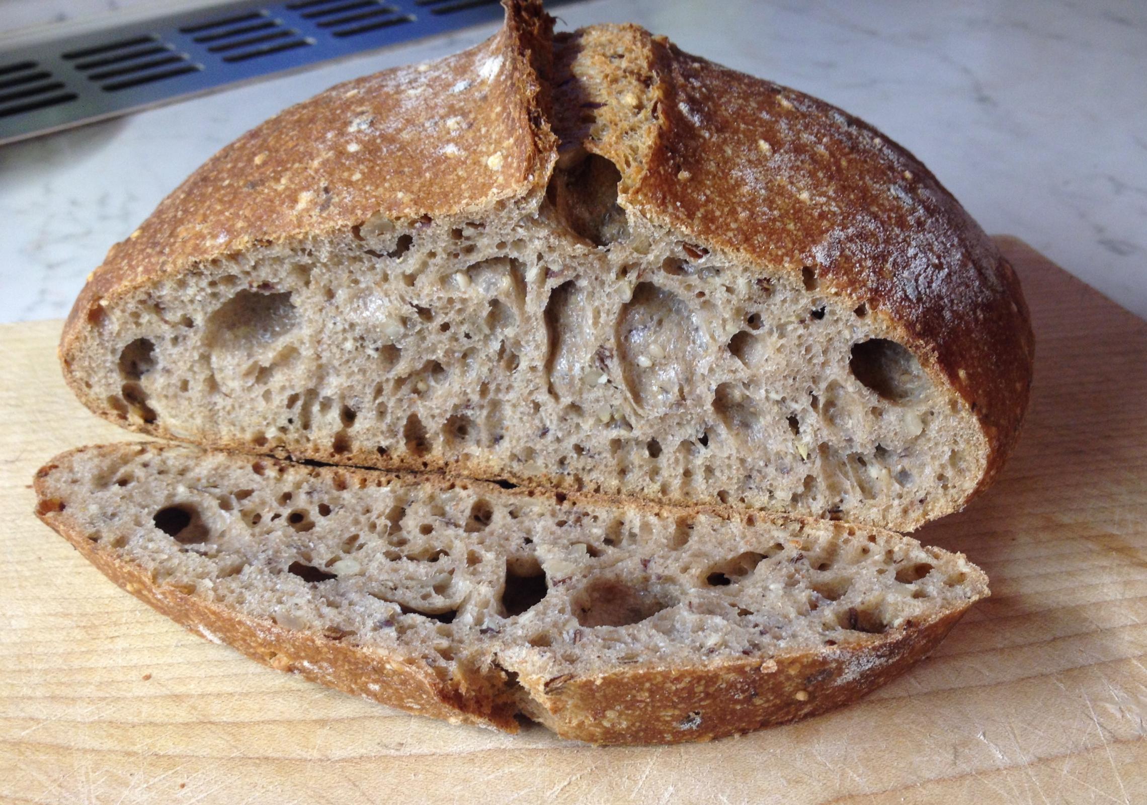 Seeded SD from 86 extraction whole grain wheat flour The Fresh Loaf