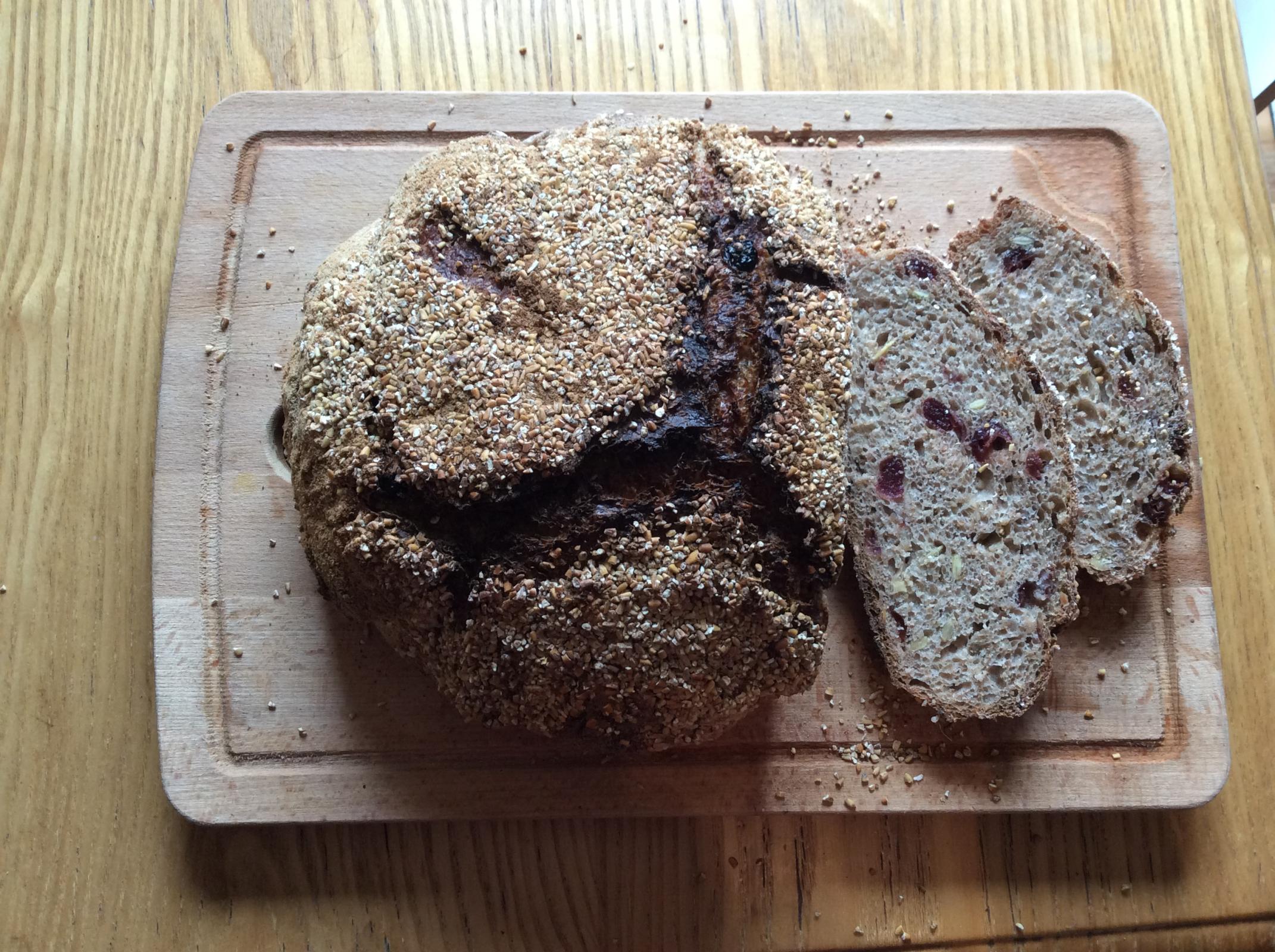 Cranberry, pumpkin seed & oatmeal loaf The Fresh Loaf