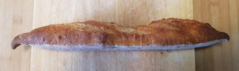 Baguette batch B bake 1 @ 8h retard - side