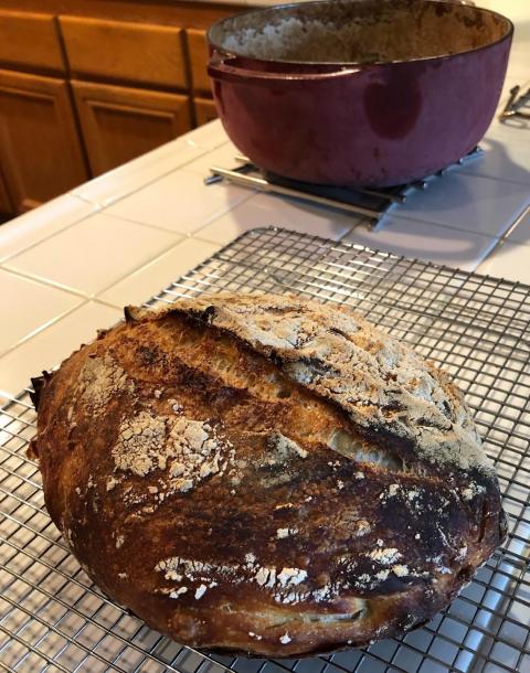 KAF unbleached bread with two-week old AP starter