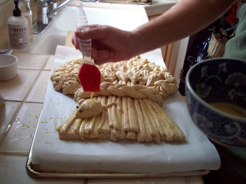 Harvest Festival Sheaf before baking