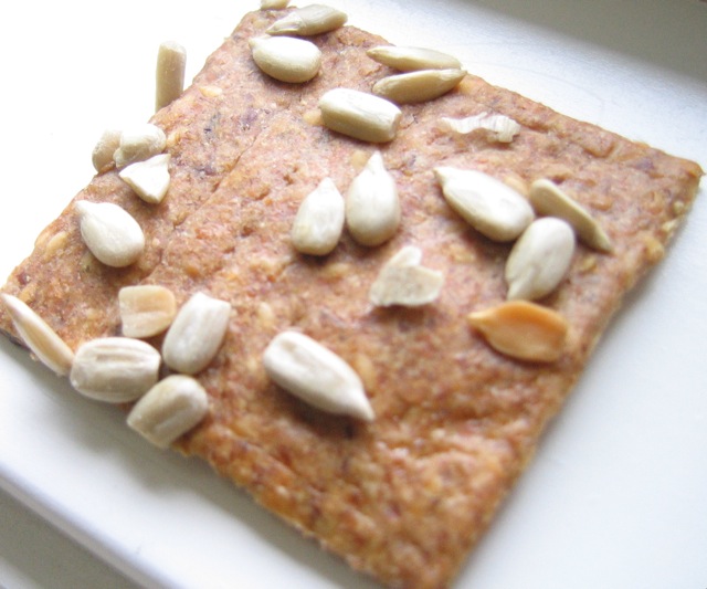 Sunflower seed crackers