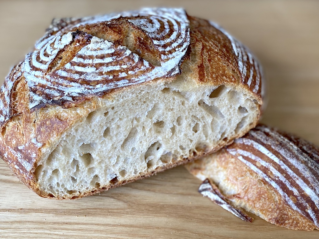 24hr Sourdough AP Boule w/ 4% Dark Rye Flour @ 68% Hydration - in Dutch Oven