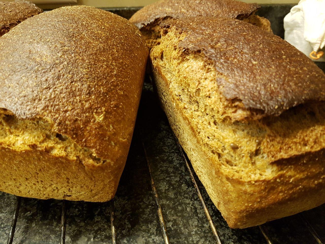 whole wheat rye and linen seeds