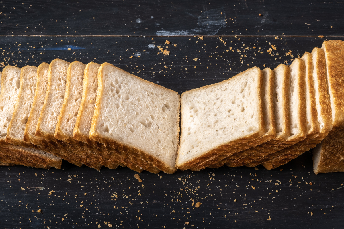 Sandwich sourdough bread like a book