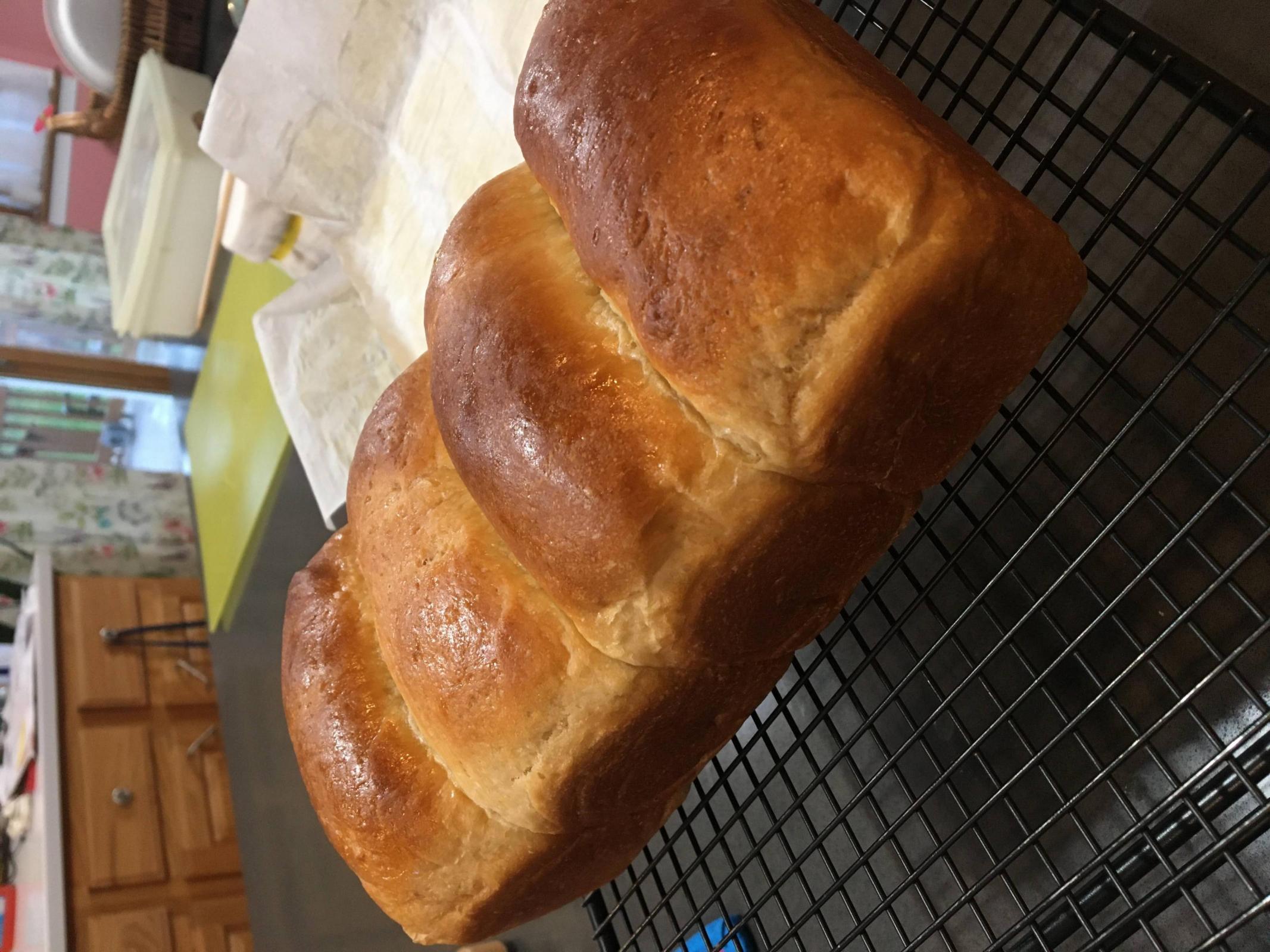 Top view of vegan Hokkaido milk bread