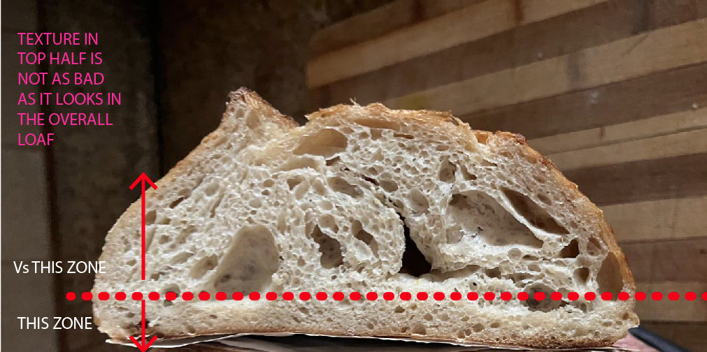 Loaf crumb issue - Bottom vs top