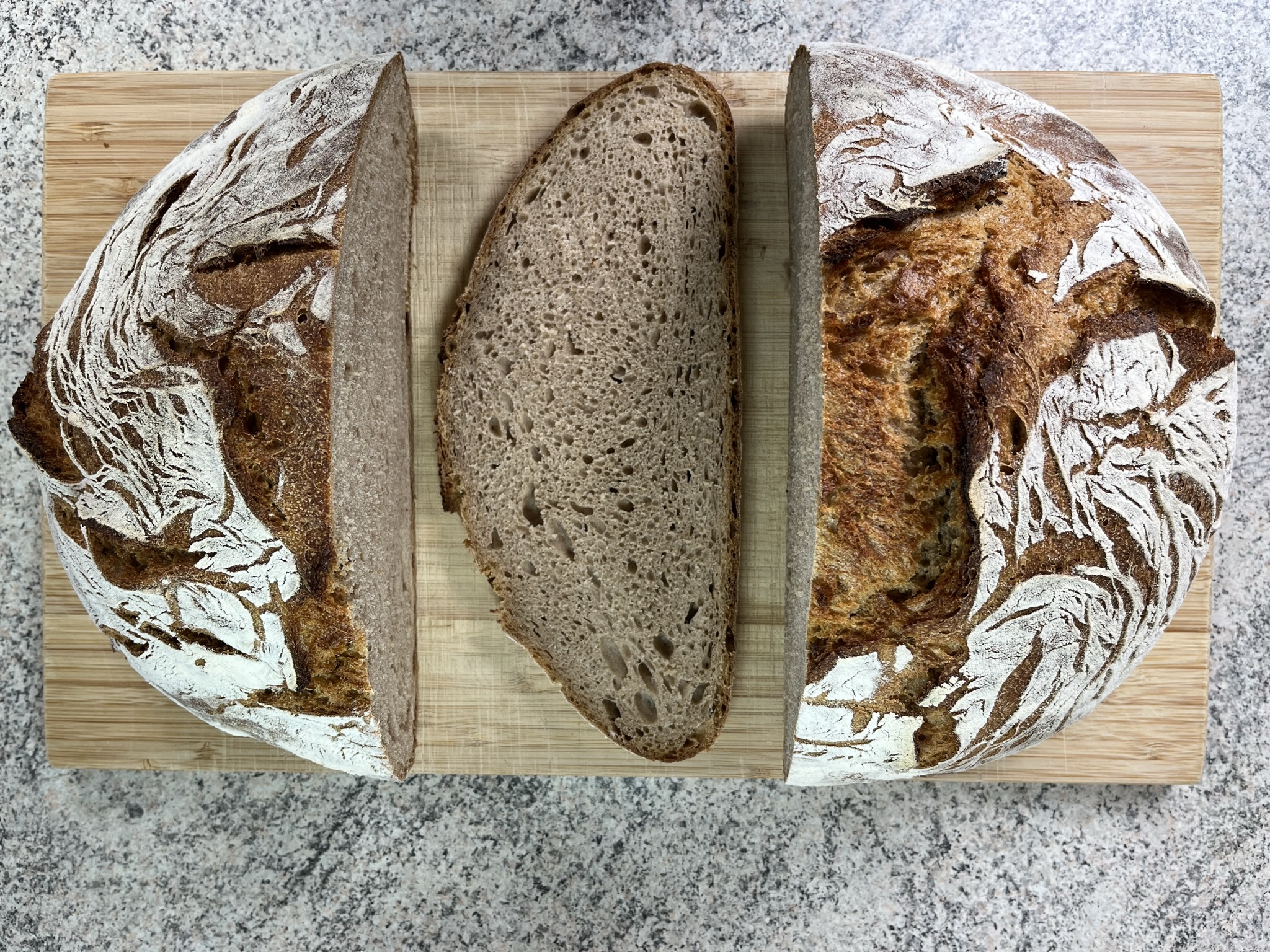 50 50 rye wheat sourdough bread