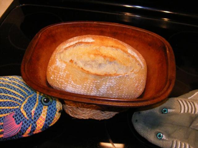 Glazed Clay Bread Baker for Round Bread