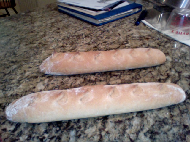 half whole wheat baguette