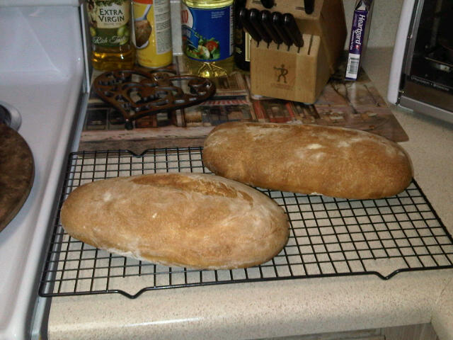 Ciabatta just out of oven