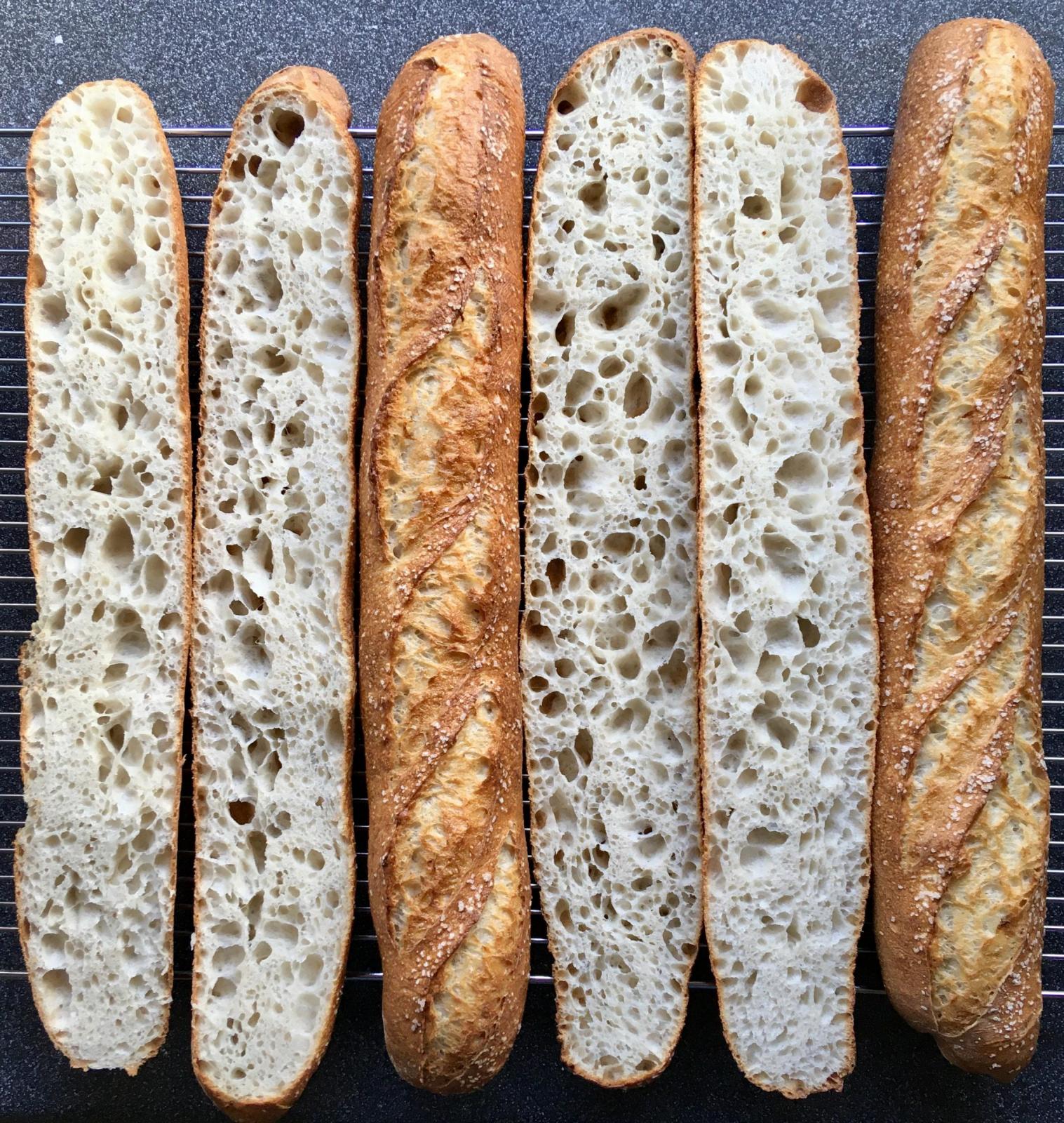 Baguettes. On point. #sourdough #bread #baguette #crumb