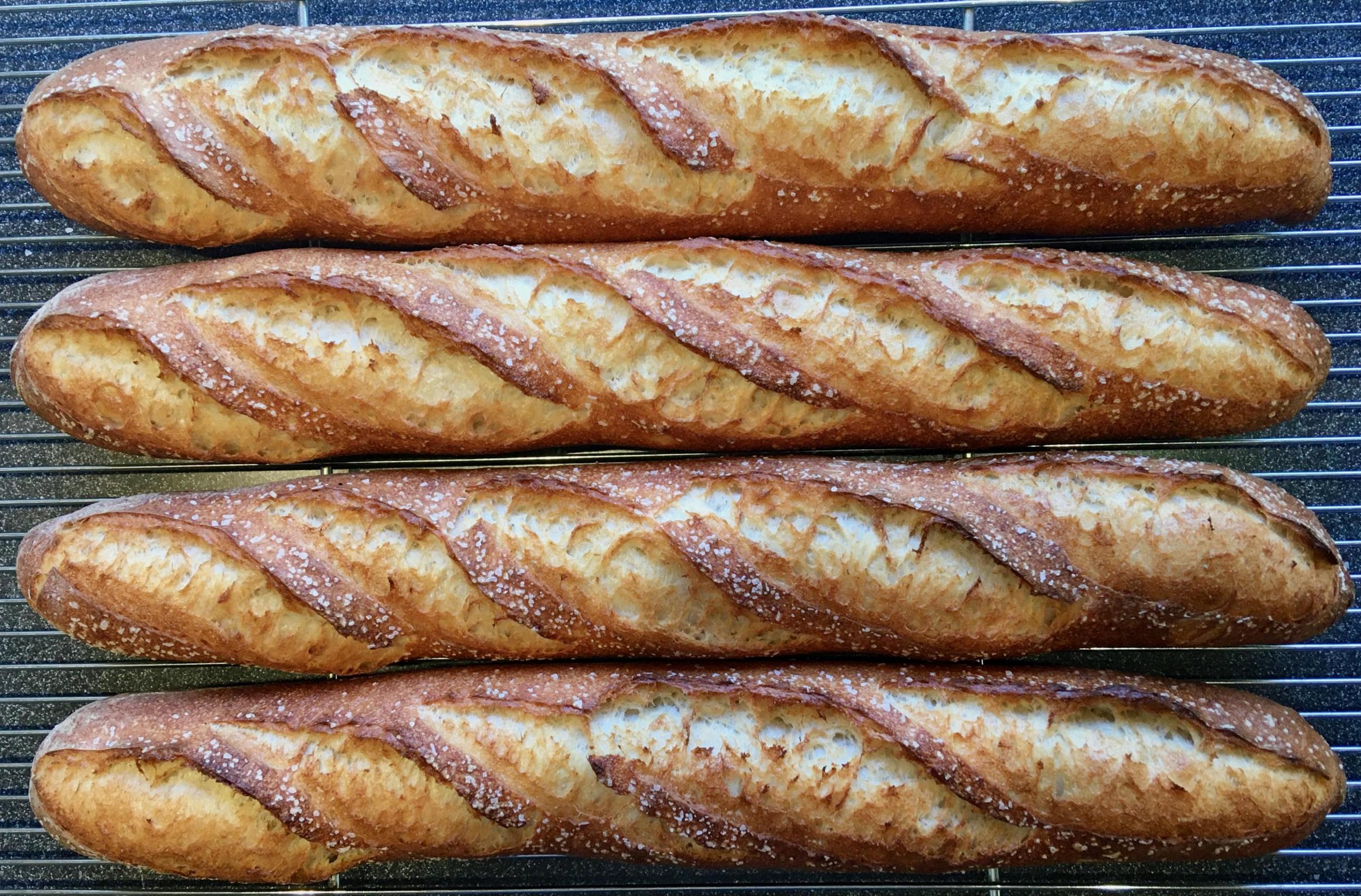 Baguettes. On point. #sourdough #bread #baguette #crumb