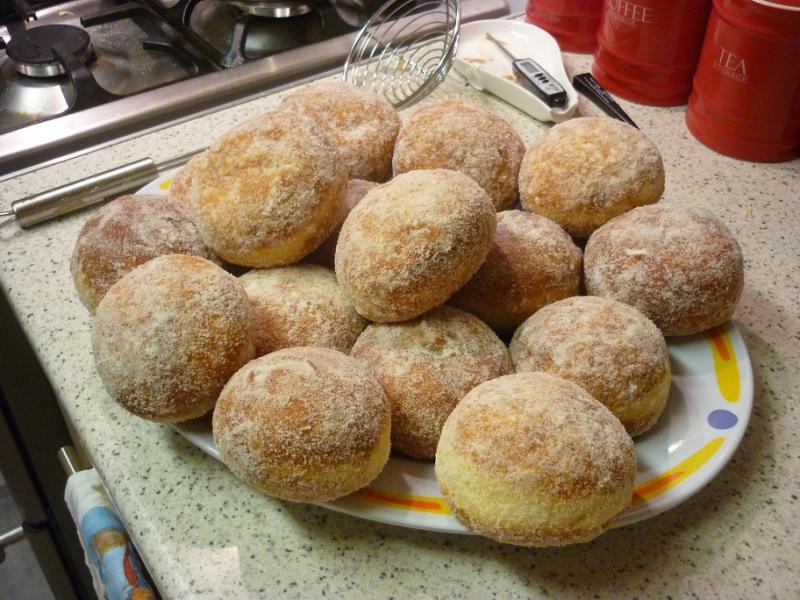 a plate of scrumptious doughnuts