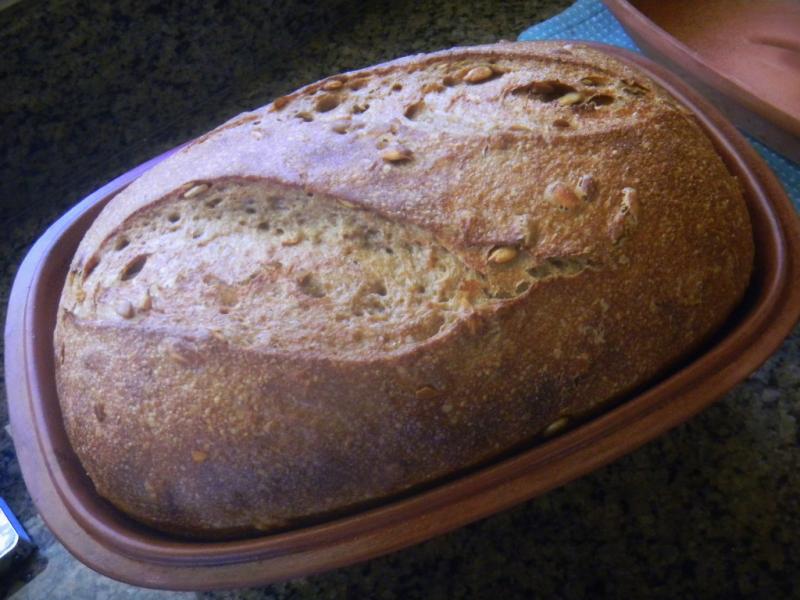 Glazed Clay Bread Baker for Round Bread