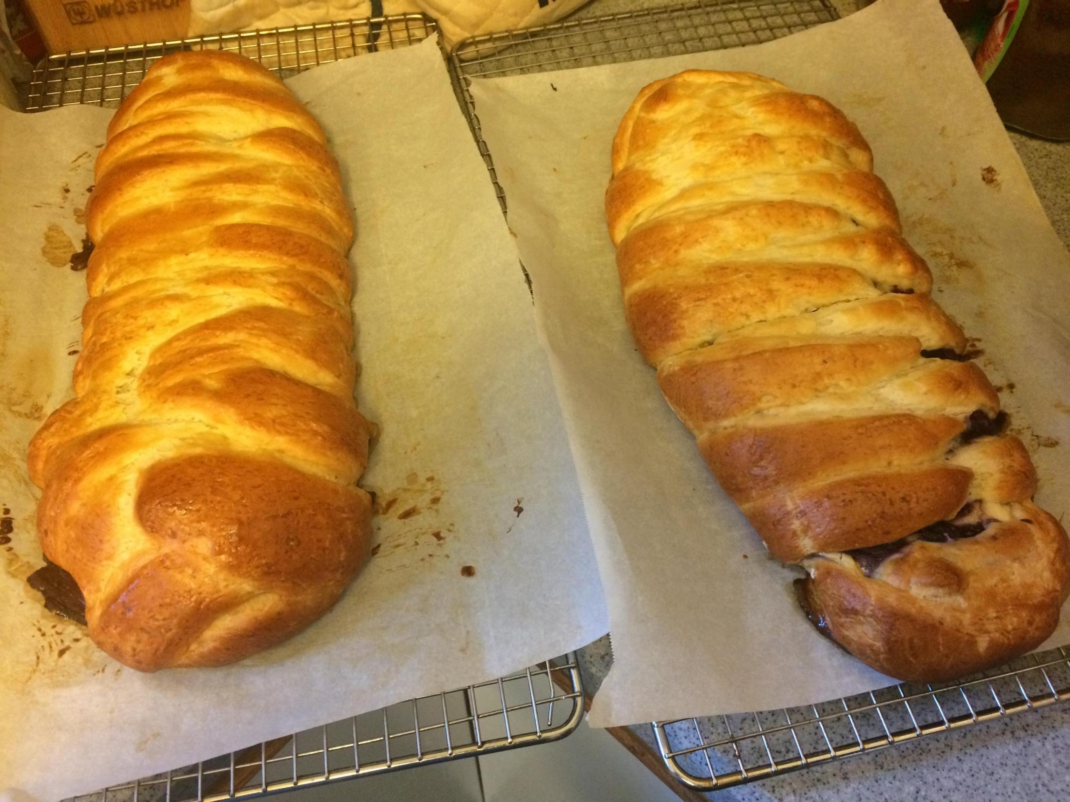 Blueberry cream cheese braids