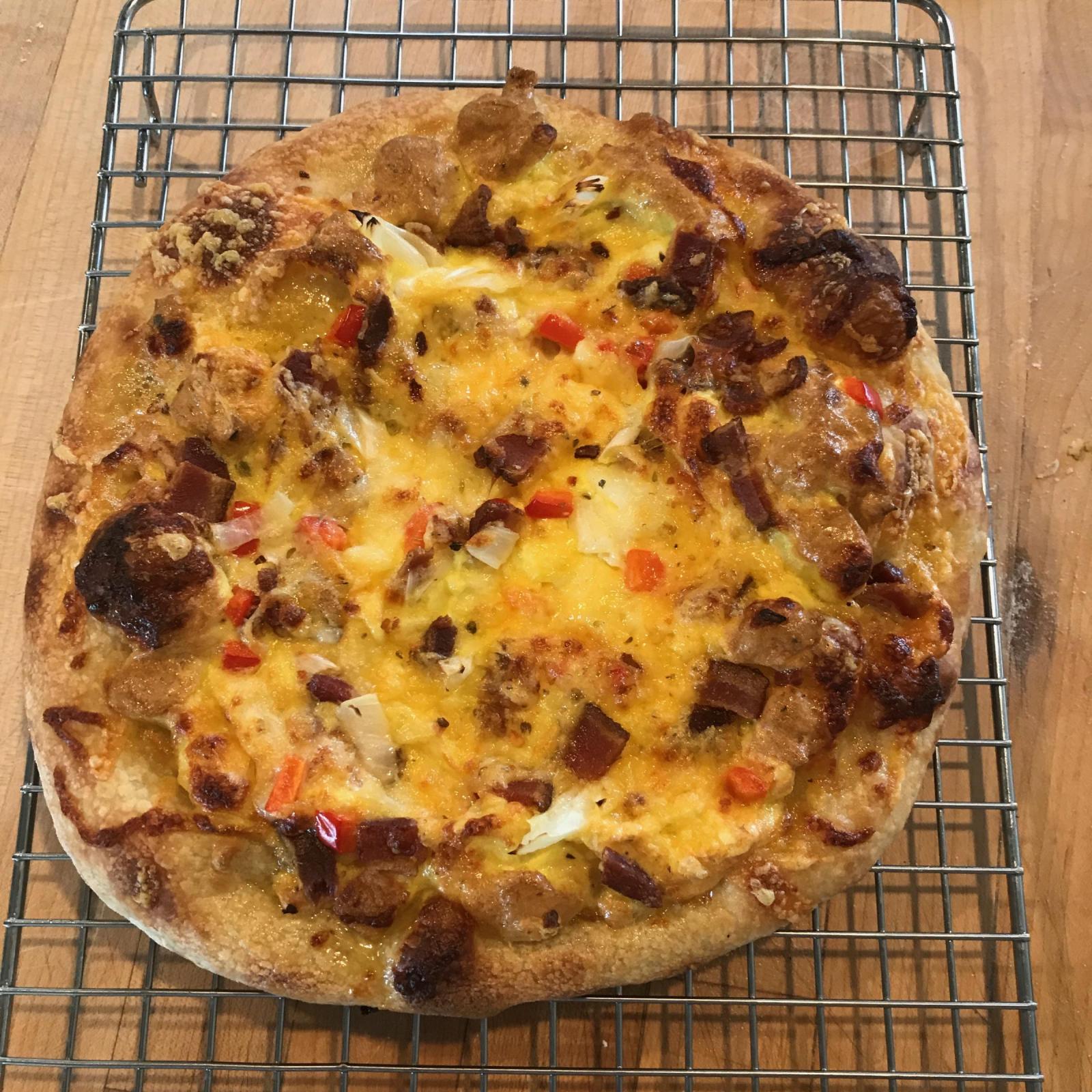 Breakfast pizza