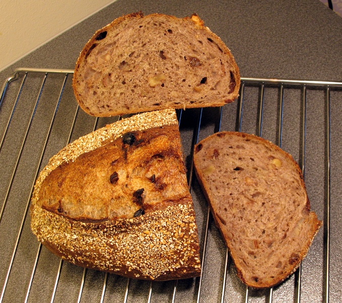 Fruit and nut levain crumb