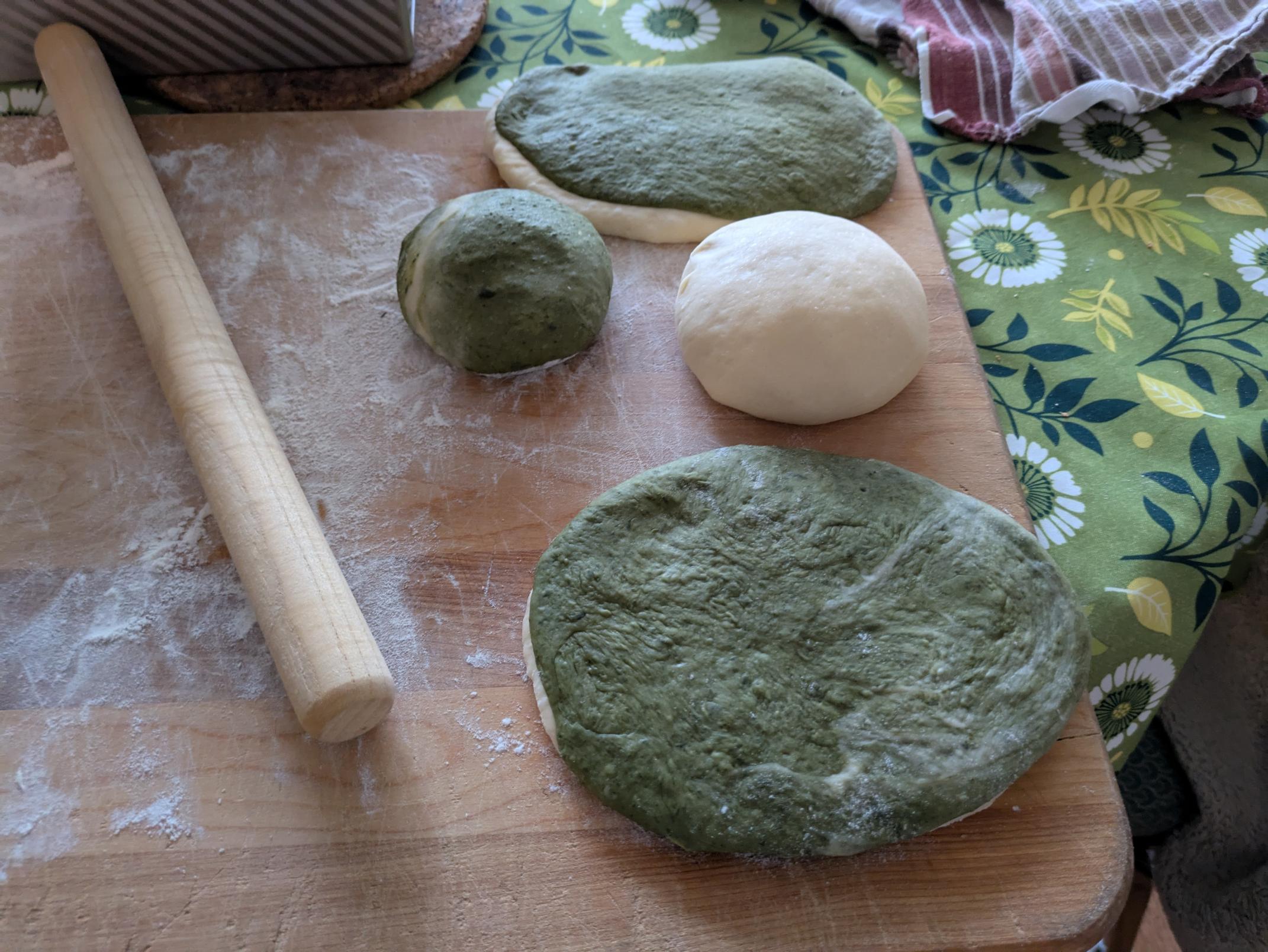 Prepping the dough
