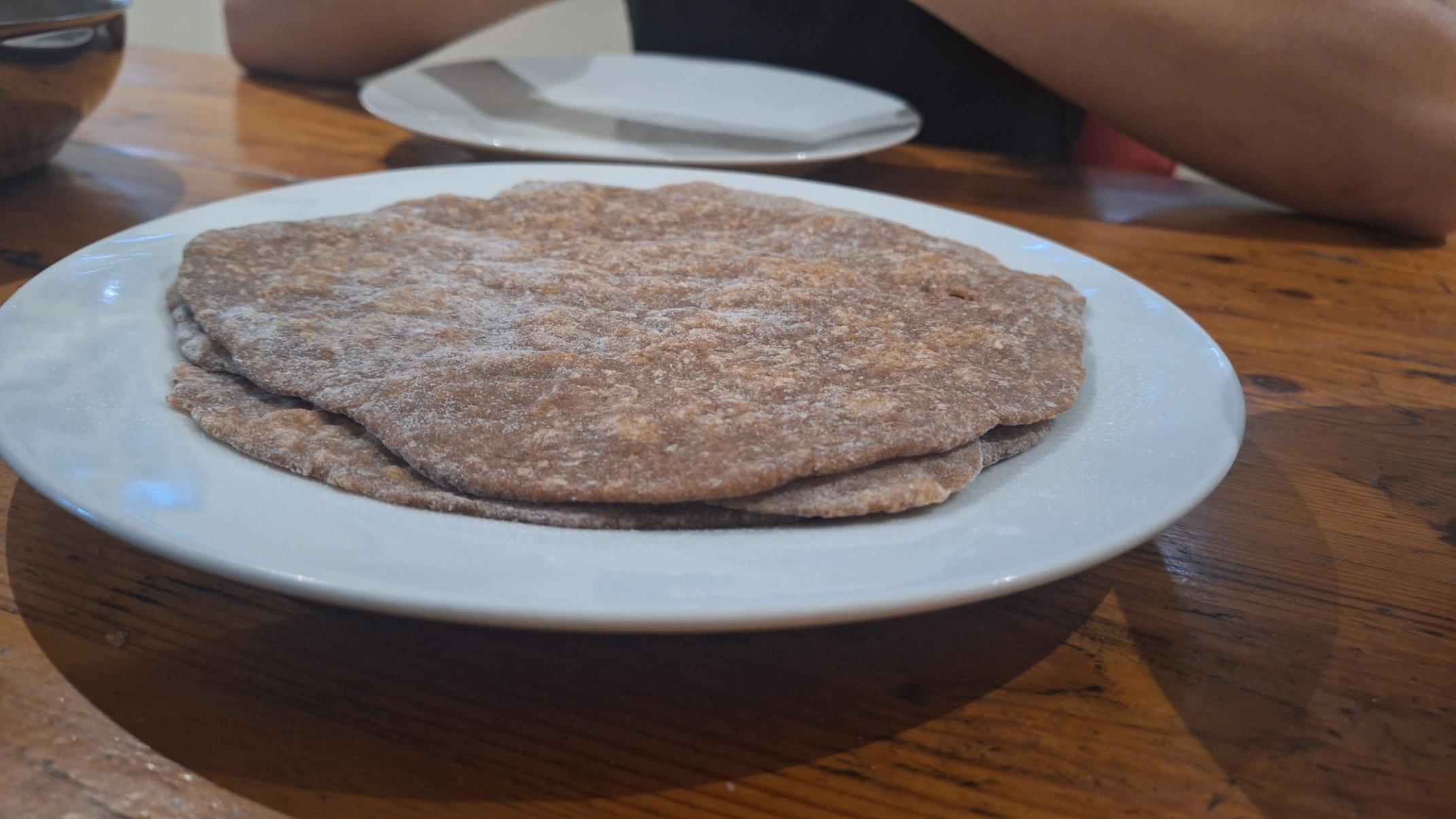 Stack of wraps on a plate