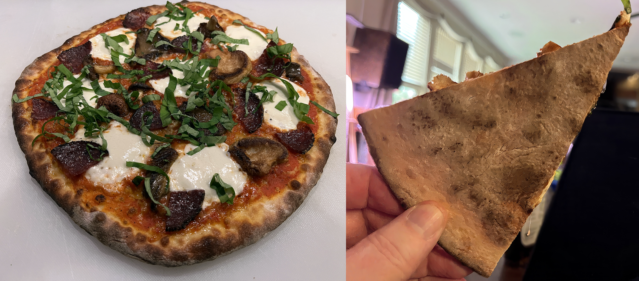 Pizza and crust shot