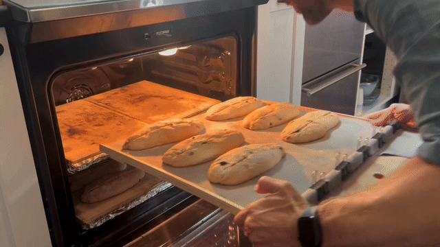 DIY dough loader in use (12 x 420g batards)